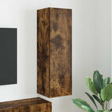 TV Wall Cabinet Smoked Oak 30 x 31 x 100 cm Engineered Wood 892319