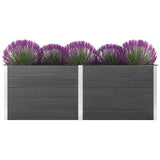 Garden Raised Bed 250x100x91 cm WPC Grey 49060