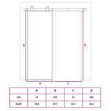 Sliding Door ESG Glass and Aluminium 76x205 cm Black 151678