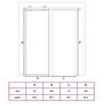 Sliding Door White 76x205 cm Tempered Glass and Aluminium 155204