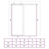 Sliding Door White 76x205 cm Tempered Glass and Aluminium 155204