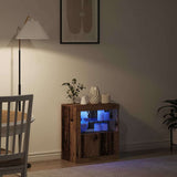 LED Sideboard Brown 60.5 x 37 x 67 cm Engineered Wood 863012