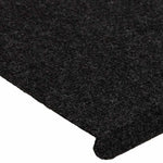 ZNTS Stair Mats Self-adhesive 30 pcs Black 65x24.5x3.5 cm 3365908