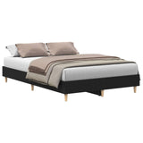 Bed Frame Black Oak 193 x 138 x 25 cm Engineered Wood 862856