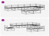 Outdoor Sofa Set 8 pcs Natural Solid Acacia Wood 3367762