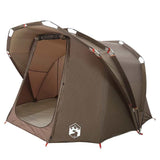 Fishing Tent 4-Person Brown Waterproof 4009396