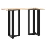 ZNTS Bar Table Legs T-Shaped 2 pcs Black 50x35x cm Steel 4013076