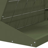 Hay Feeder Olive Green 71 x 33 x 70 cm Cold-Rolled Steel 874631