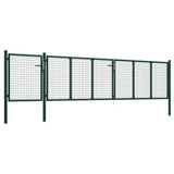Garden Gate Steel 500x75 cm Green 144316