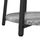 Side Table Set with Shelf 2 pcs Grey Sonoma and Black 869705