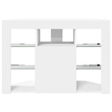 Corner LED TV Cabinet White 100x40x68cm Engineered Wood 889785