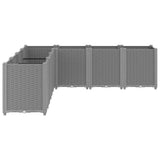 Garden Planter Light Grey 160x160x53 cm PP 367867