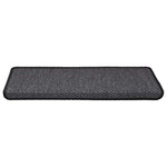 ZNTS Stair Mats Self-adhesive Sisal-Look 30 pcs 65x21x4 cm Anthracite 3365885