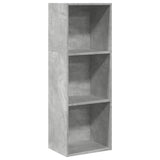 Bookcase Concrete Grey 40x30x114 cm Engineered Wood 857870