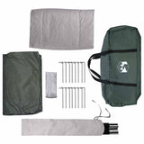 Cabin Tent with Roof Army green 8-Person Polyester and Steel 42028590