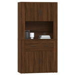 ZNTS Highboard Brown Oak Engineered Wood 3185374