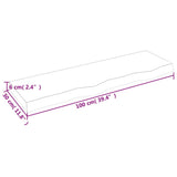 ZNTS Wall Shelf 100x30x cm Untreated Solid Wood Oak 363562