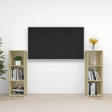TV Cabinets 2 pcs Sonoma Oak 107x35x37 cm Engineered Wood 3079910