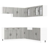 ZNTS 11 Piece Kitchen Cabinet Set Kalmar Grey Sonoma Engineered Wood 3314917