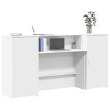 Reception Desk White 200x50x103,5 cm Engineered Wood 3324214