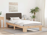Bed Frame with Upholstered Headboard Taupe 80 x 200 cm 877382