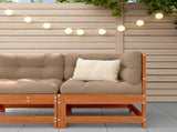 Garden Corner Sofa Solid Pine Wood Wax Brown 62 x 62 x 70.5 cm 865471