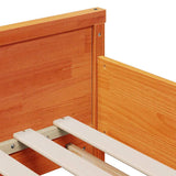 Bed Frame with Mattress Brown 80 x 200 cm Solid Pine Wood 3385945