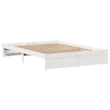 Bed Frame without Mattress White 160x200 cm Solid Wood Pine 3301667