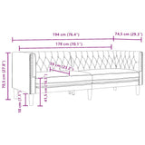 Sofa Black 194 x 74.5 x 70.5 cm PVC 42013015