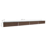 Raised Bed Brown Galvanised steel Large Raised Bed Rectangular 47074