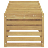 Outdoor Stool Bench White 115 x 43 x 37 cm Solid Acacia Wood 901691