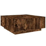 Coffee Table Smoked Oak 100x100x40 cm Engineered Wood 3284053