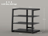 HiFi Stand, with Four Storage Shelves - Black T3398P377905