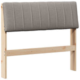 Upholstered Headboard Taupe 90 cm Solid Pine Wood 879252