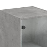 Highboard with Glass Door Concrete Grey 35x37x142 cm 836444