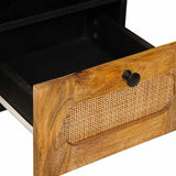 TV Cabinet with Drawer Brown 100 x 33 x 46 cm Solid Mango Wood 4018062