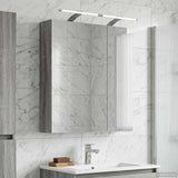 Bathroom Mirror Cabinet Grey Sonoma 60 x 14.5 x 70 cm 889068