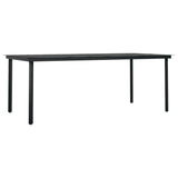 Garden Dining Set Grey and Black 3099394