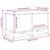 ZNTS Garden Planter 80x40x50 cm Impregnated Wood Pine 847032