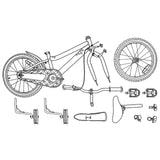 Kids Bike 12 Inches for 2-4 Years Old Red 42009471