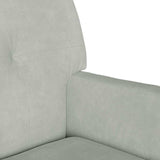 Chesterfield Bench Light Grey 112 x 65.5 x 75 cm Velvet 42019286
