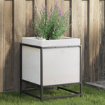 ZNTS Garden Planter White 40x40x50 cm Solid Wood Pine 847019