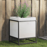 ZNTS Garden Planter White 40x40x50 cm Solid Wood Pine 847019