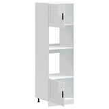 Oven Cabinets 2 pcs Porto Gloss White Engineered Wood 3315053