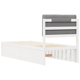 Bed Frame with Upholstered Headboard Light Grey 75 x 190 cm 877813