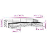 Sofa Sets 6 pcs Natural Solid Acacia Wood 3373904