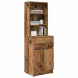 Bedside Cabinet Old Wood 39x35x125 cm Engineered Wood 861317