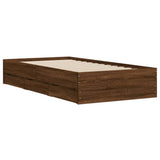Bed Frame with Drawers without Mattress Brown Oak 90x190 cm Single 3207328