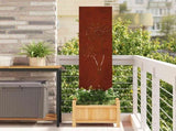 Garden Privacy Screen Rusty 32 x 140 cm Weathering steel 876237