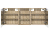 Bathroom Cabinet Set 3 pcs 110 x 10.5 x 60.5 cm Engineered wood 3403714